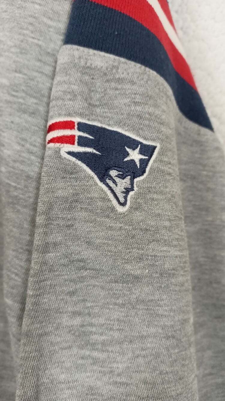 New England Patriots Hoodie Sweatshirt Gray Pullover XL With Pockets Football - Picture 8 of 10